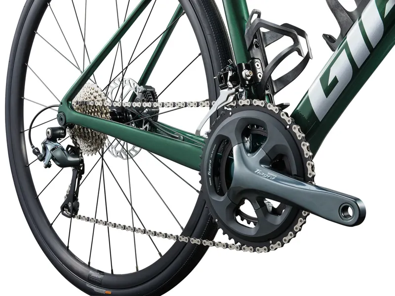 2024 Giant Defy Advanced 3 Mens Road Bike in Green/Silver-3