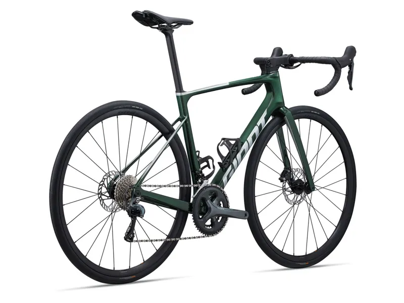 2024 Giant Defy Advanced 3 Mens Road Bike in Green/Silver-1