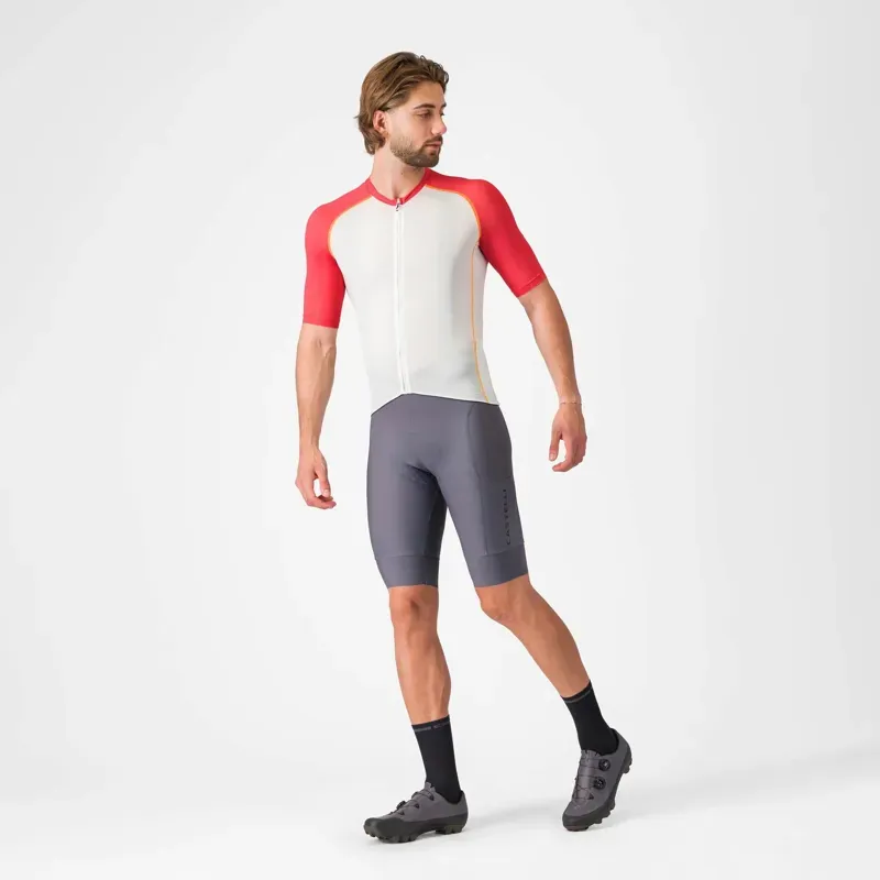 Castelli Unlimited Endurance 3 Jersey in Ivory/Rich Red/Vivid Orange-4