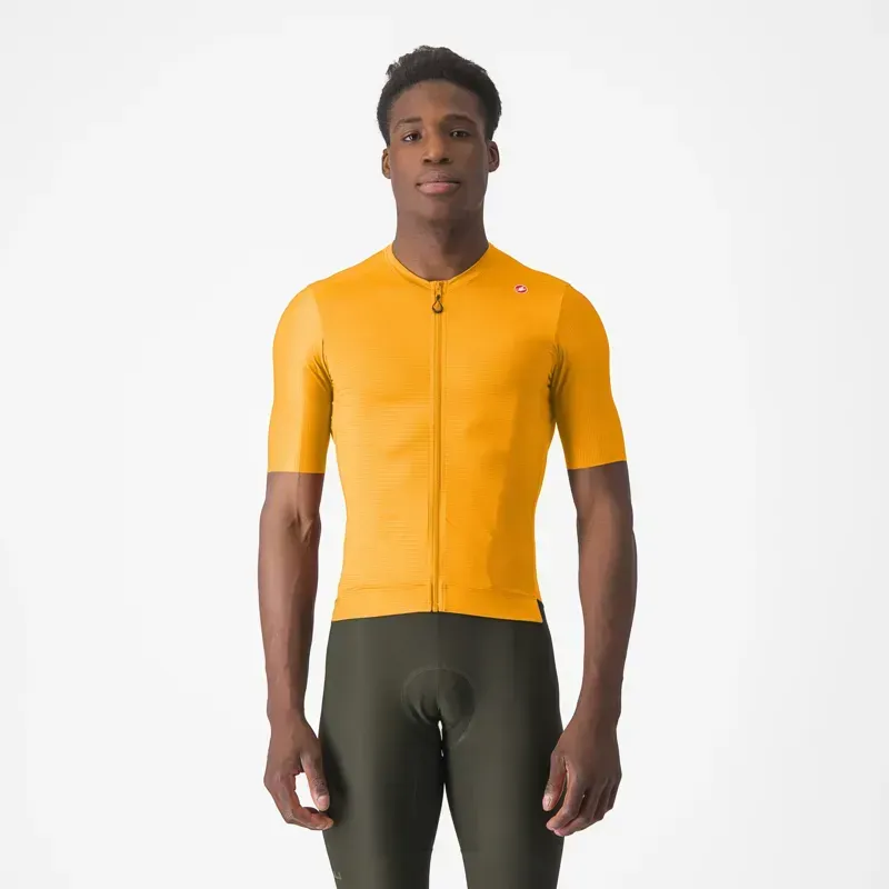 Castelli Espresso Jersey in Vivid Orange/Dark Grey