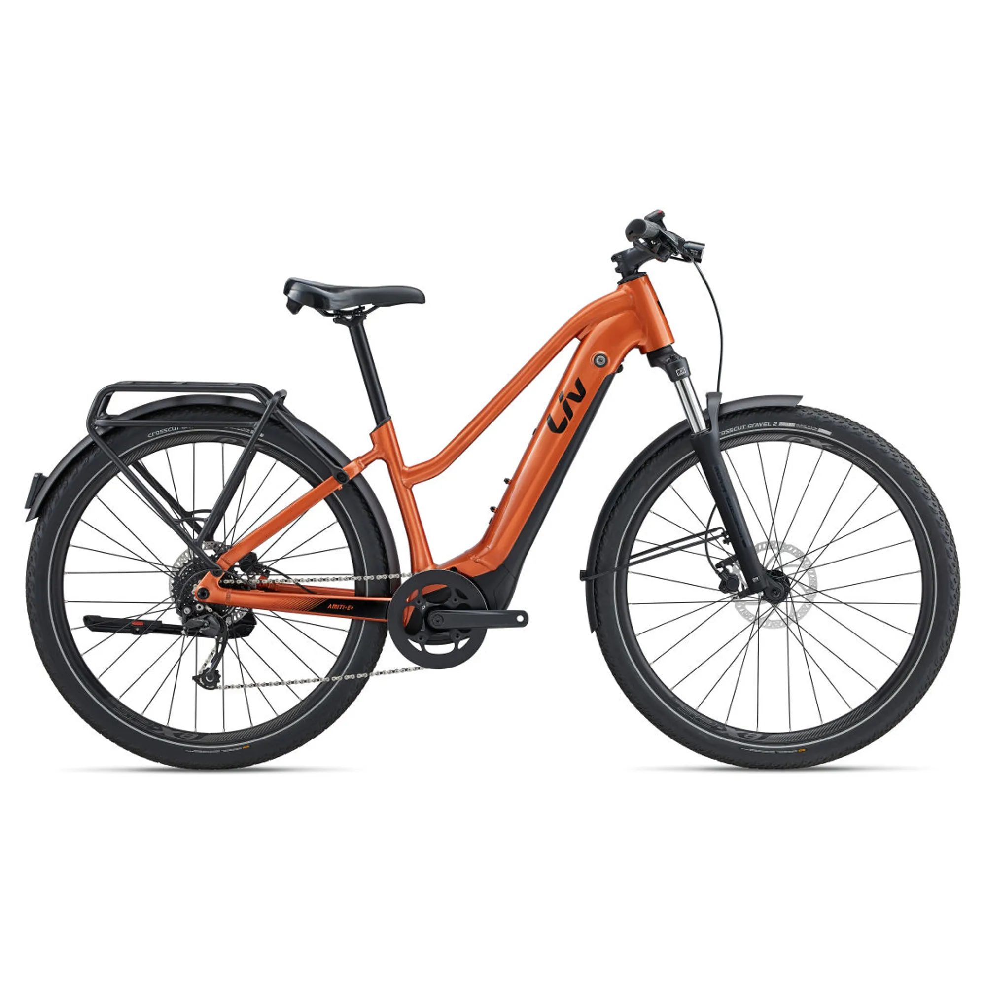 2024 Liv Amiti-E+ Womens Electric Hybrid Bike in Orange