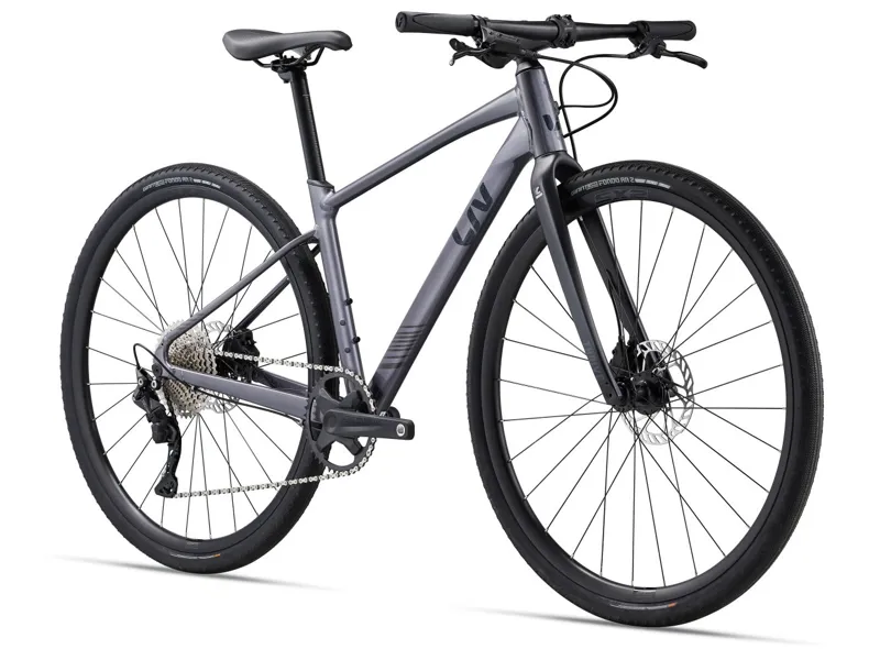 2024 Liv Thrive 1 Womens Hybrid Bike in Grey-1