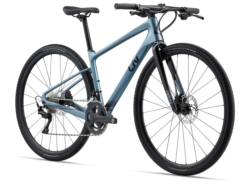2024 Liv Thrive Advanced 1 Womens Hybrid Bike in Blue-1