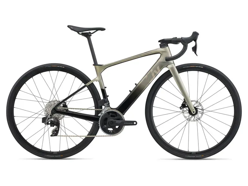2025 Liv Avail Advanced E+ Elite 2 E-Road Bike In Golden Haze