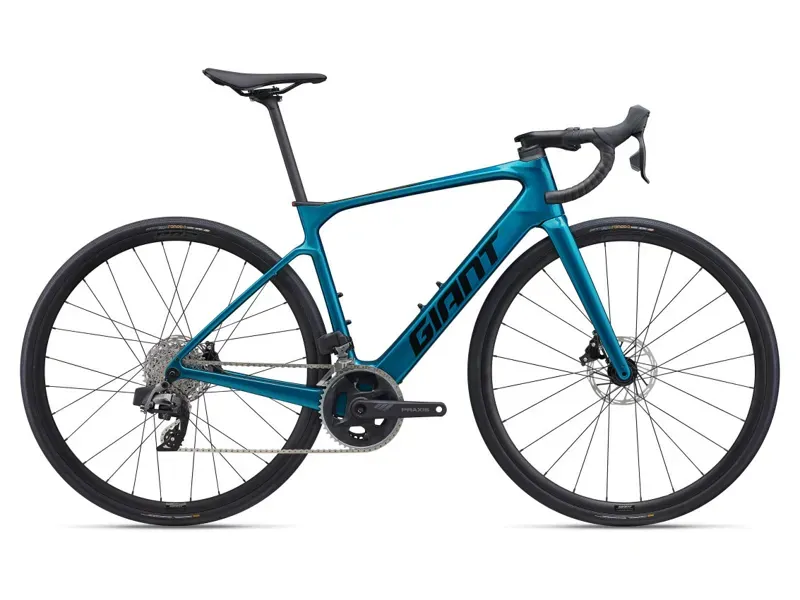 2025 Giant Defy Advanced E+ Elite 2 E-Road Bike In Gloss Blue
