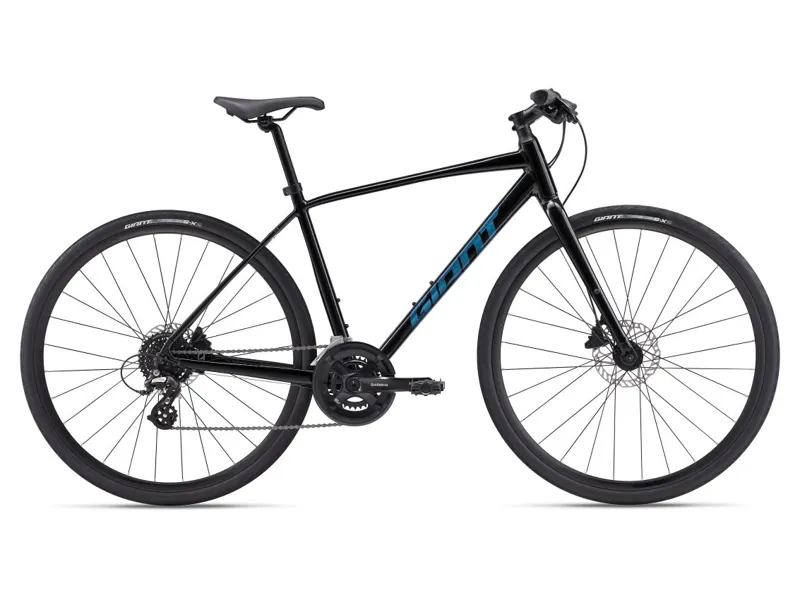 2024 Giant Escape 2 Disc Mens Hybrid Bike in Black
