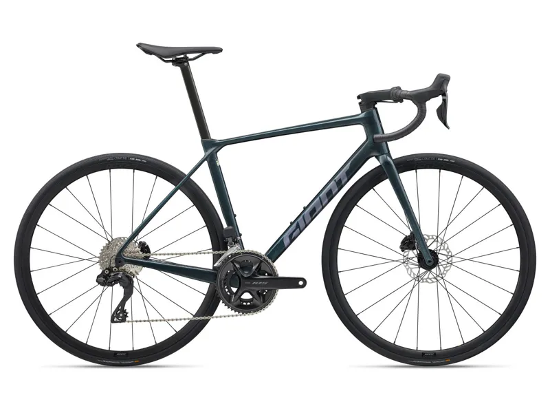 2025 Giant TCR Advanced 1 Mens Road Bike in Asphalt Green