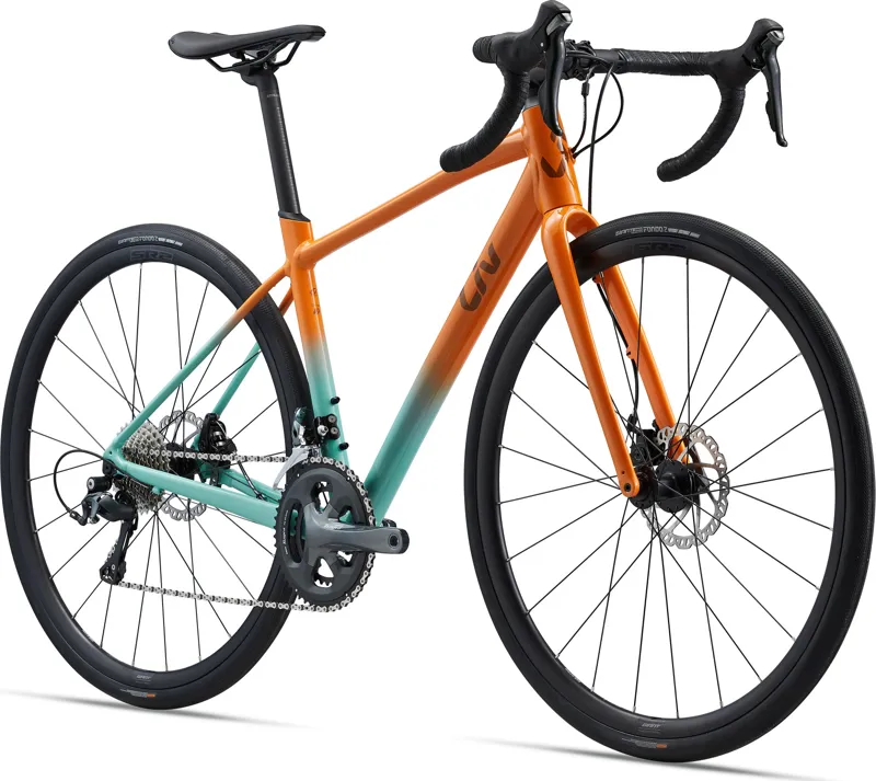 2022 Liv Avail AR 2 Womens Road Bike in Orange/Blue-2