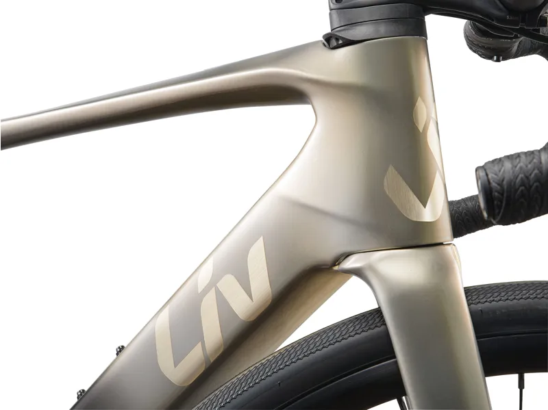 2025 Liv Avail Advanced E+ Elite 2 E-Road Bike In Golden Haze-2