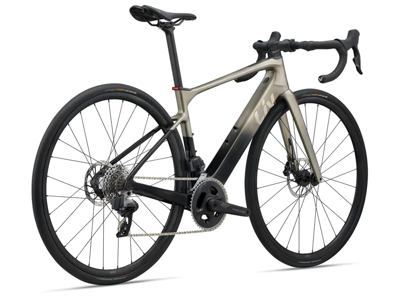 2025 Liv Avail Advanced E+ Elite 2 E-Road Bike In Golden Haze-1