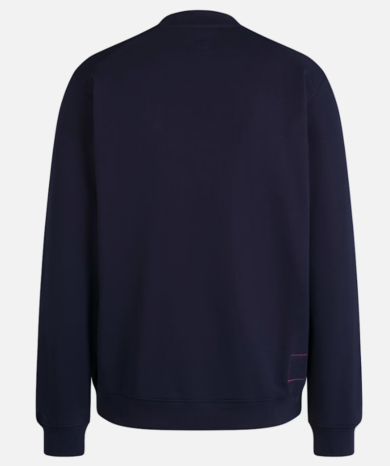 Rapha Men's Heavyweight Cotton Sweatshirt Dark Navy/High-Vis Pink-1