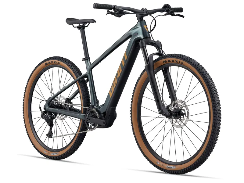 2026 Giant Talon E+ Electric Mountain Bike in Asphalt Green-1