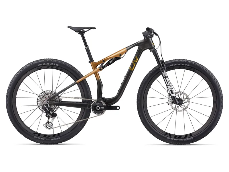 2026 Liv Pique Advanced SL 0 Mountain Bike in Raw Carbon/Steampunk