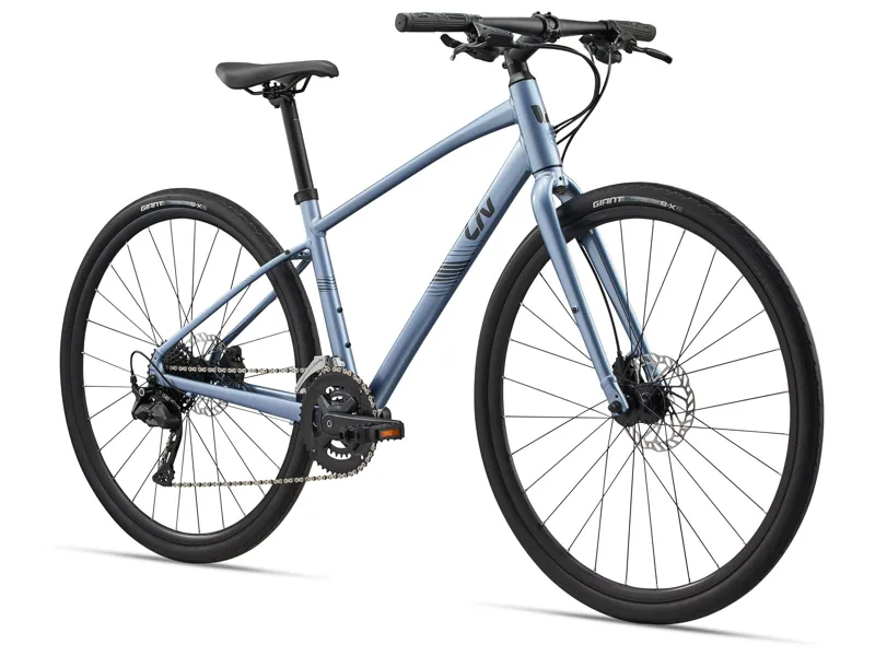 2026 Liv Alight 2 Disc Hybrid Bike in Frost Silver-1