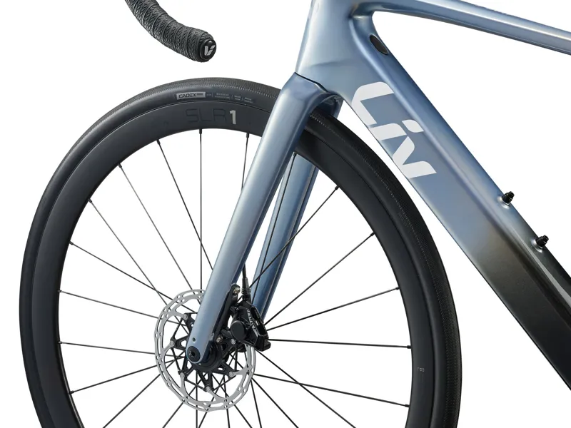 2026 Liv Avail Advanced E+ Elite 1 Electric Road Bike in Blue/Carbon Smoke-3