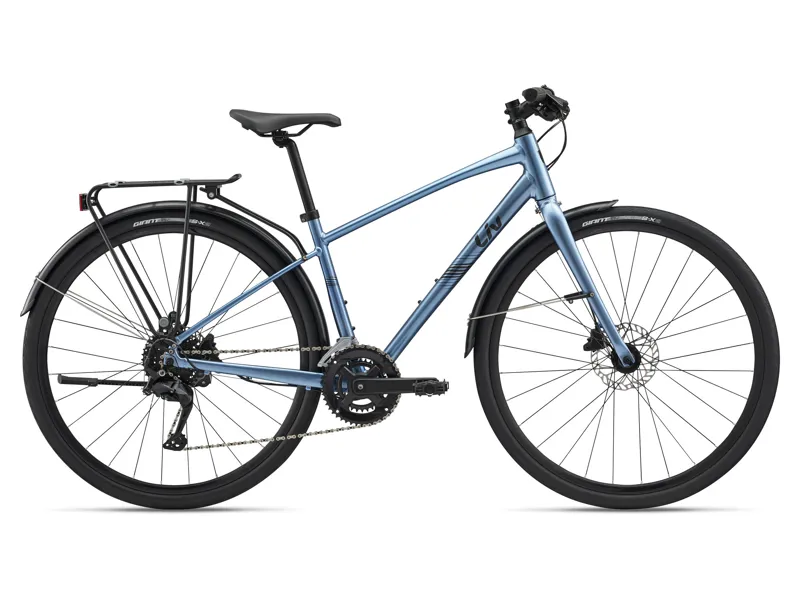 2026 Liv Alight 2 City Disc Hybrid Bike in Frost Silver