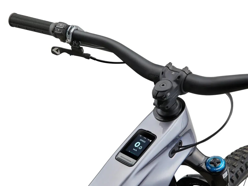 2026 Giant Reign Advanced E+ 1 Electric Mountian Bike in Mercury/Carbon Smoke-3