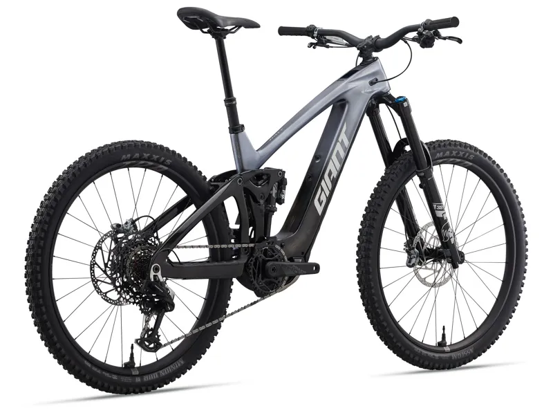 2026 Giant Reign Advanced E+ 1 Electric Mountian Bike in Mercury/Carbon Smoke-1