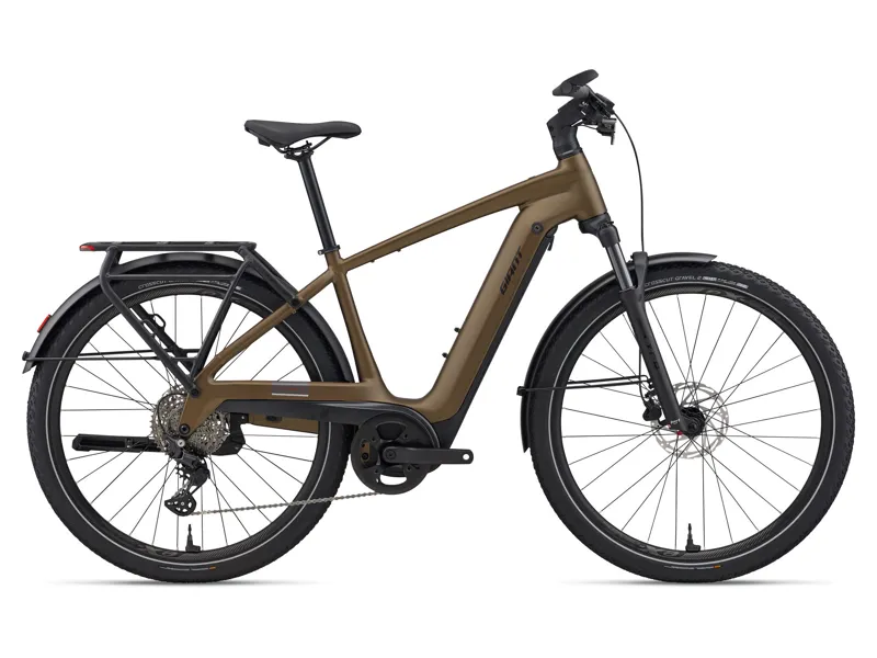 2026 Giant Explore E+ 3 DD Electric Hybrid Bike in Pyrite Brown