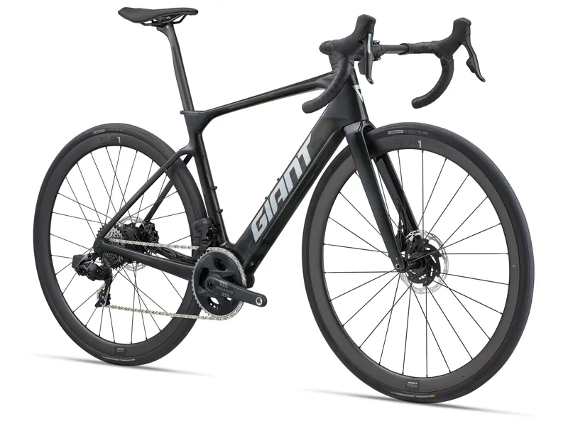 2025 Giant Defy Advanced E+ Elite 1 E-Road Bike In Raw Carbon-1