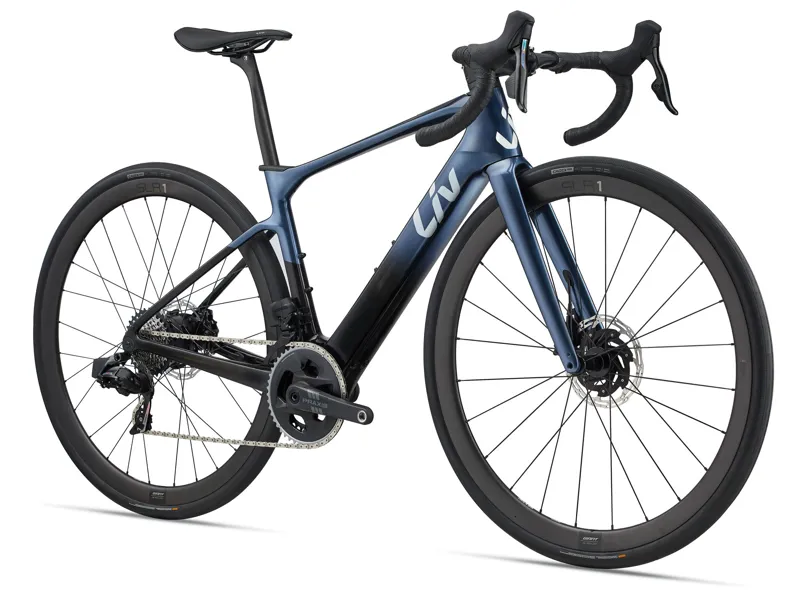 2025 Liv Avail Advanced E+ Elite 1 E-Road Bike In Blue-1