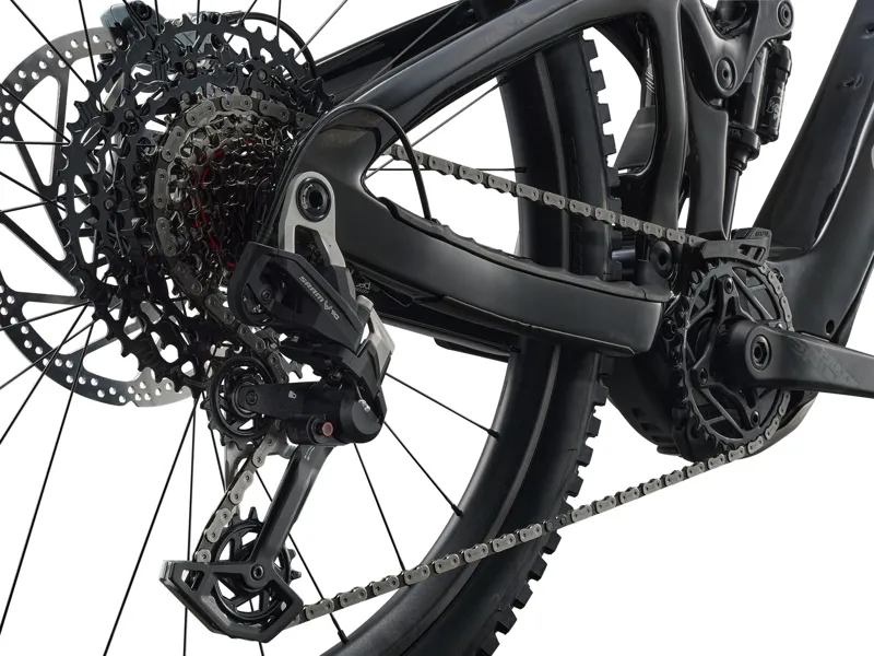 2026 Giant Reign Advanced E+ 1 Electric Mountian Bike in Mercury/Carbon Smoke-8