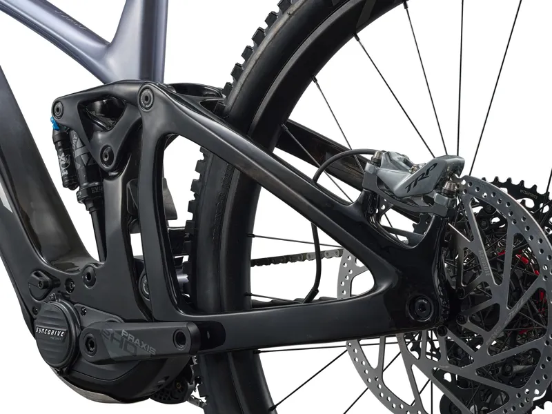 2026 Giant Reign Advanced E+ 1 Electric Mountian Bike in Mercury/Carbon Smoke-9