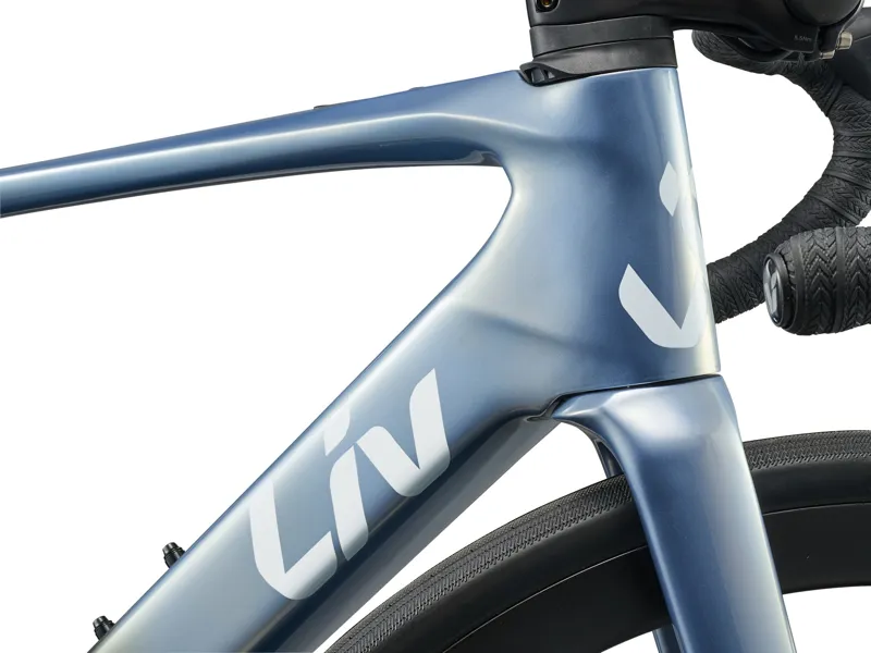 2026 Liv Avail Advanced E+ Elite 1 Electric Road Bike in Blue/Carbon Smoke-2