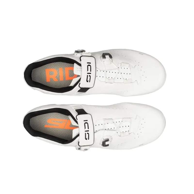 Sidi Genius X Monochrome Road Shoes in White-3