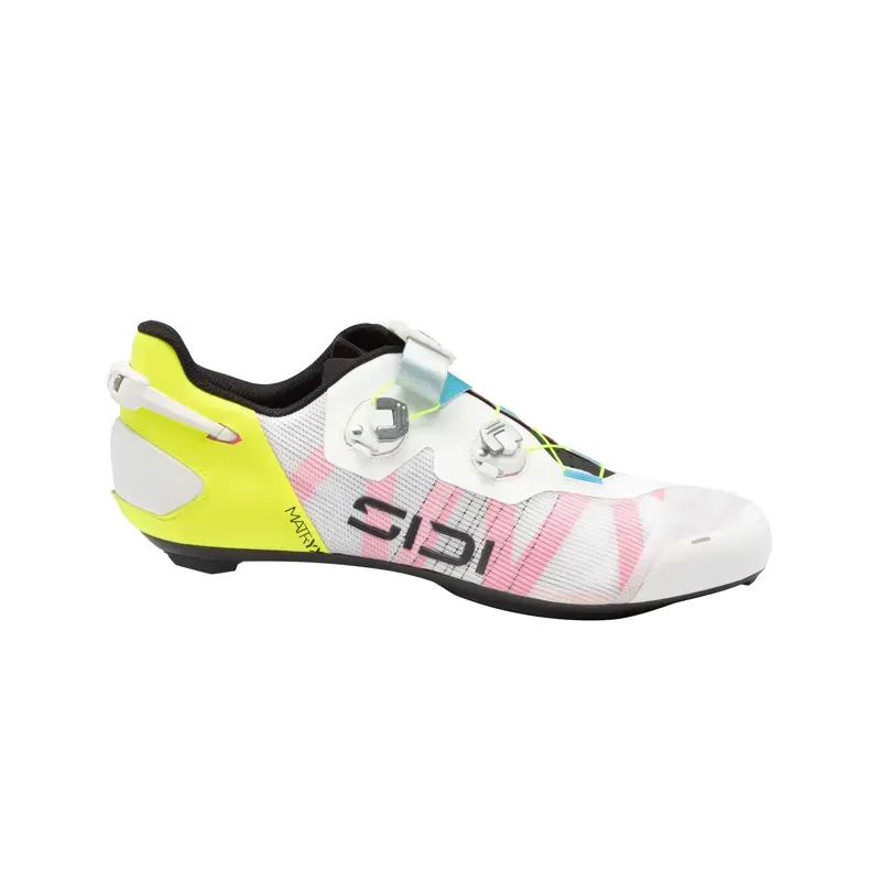 Sidi Wire 3 Road Shoes in White/Yellow Fluo